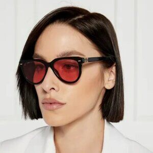 Miu Miu MU12ZS 16K1D0 BRAND NEW Sunglasses Black Red Phantos Unisex